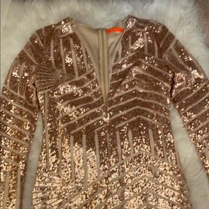 Gold sequin dress